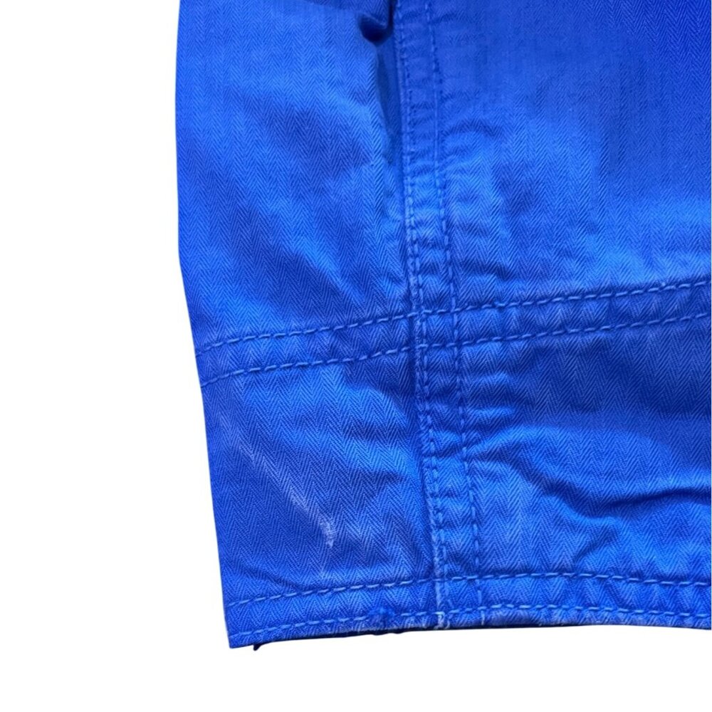 Alex Mill Herringbone Distressed Jacket Worker Chore Electric Blue Men Size S - Picture 7 of 13